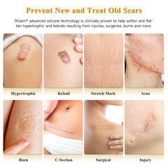 Rvlaim silicone scar gel texture showing fast absorption.