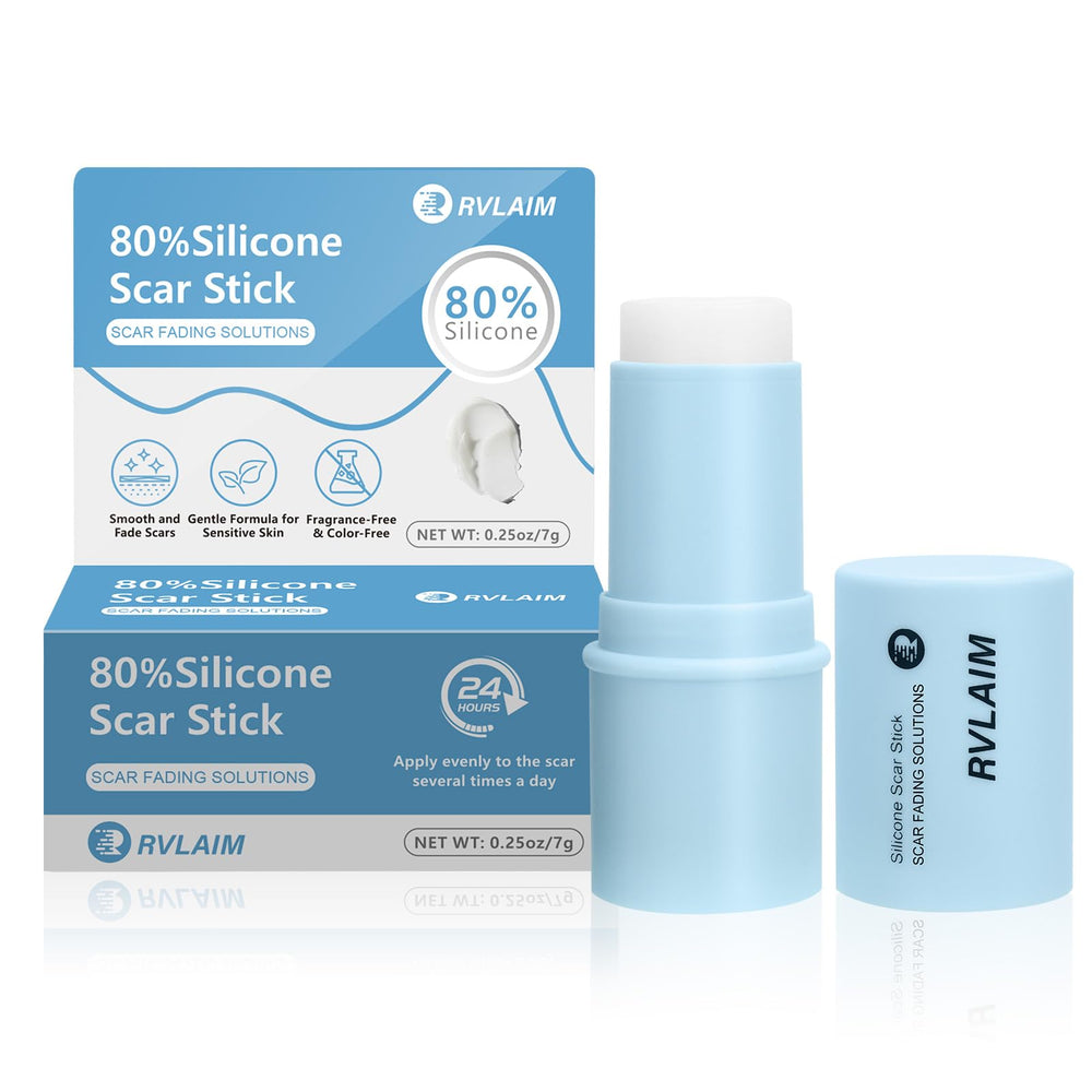 Rvlaim Silicone Scar Stick with rotation wand for precise scar care on face and body.