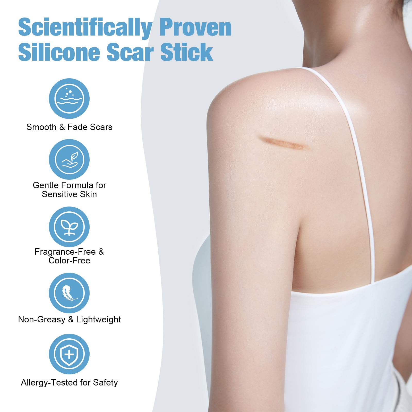 Rvlaim silicone stick targets surgical scars with smooth, discreet application.