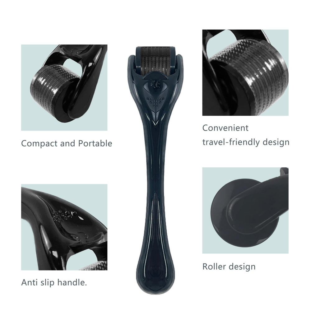 Rwotlls derma roller close-up shows precise microneedles for gentle use