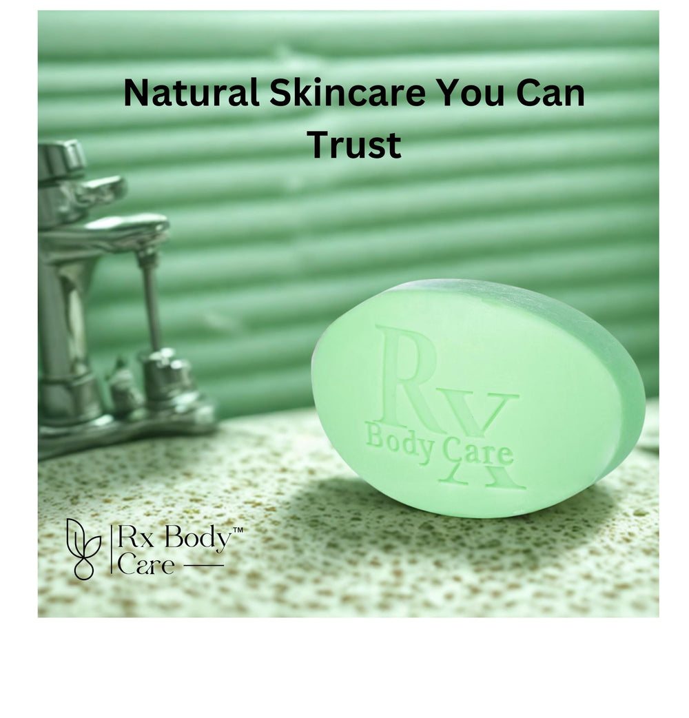 RX Body Care Tea Tree Bar suitable for daily facial and body cleansing.