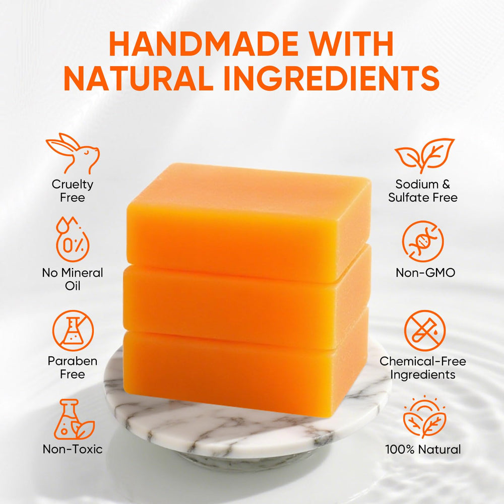 RYH Persimmon soap bar hand usage shows easy grip for daily use.