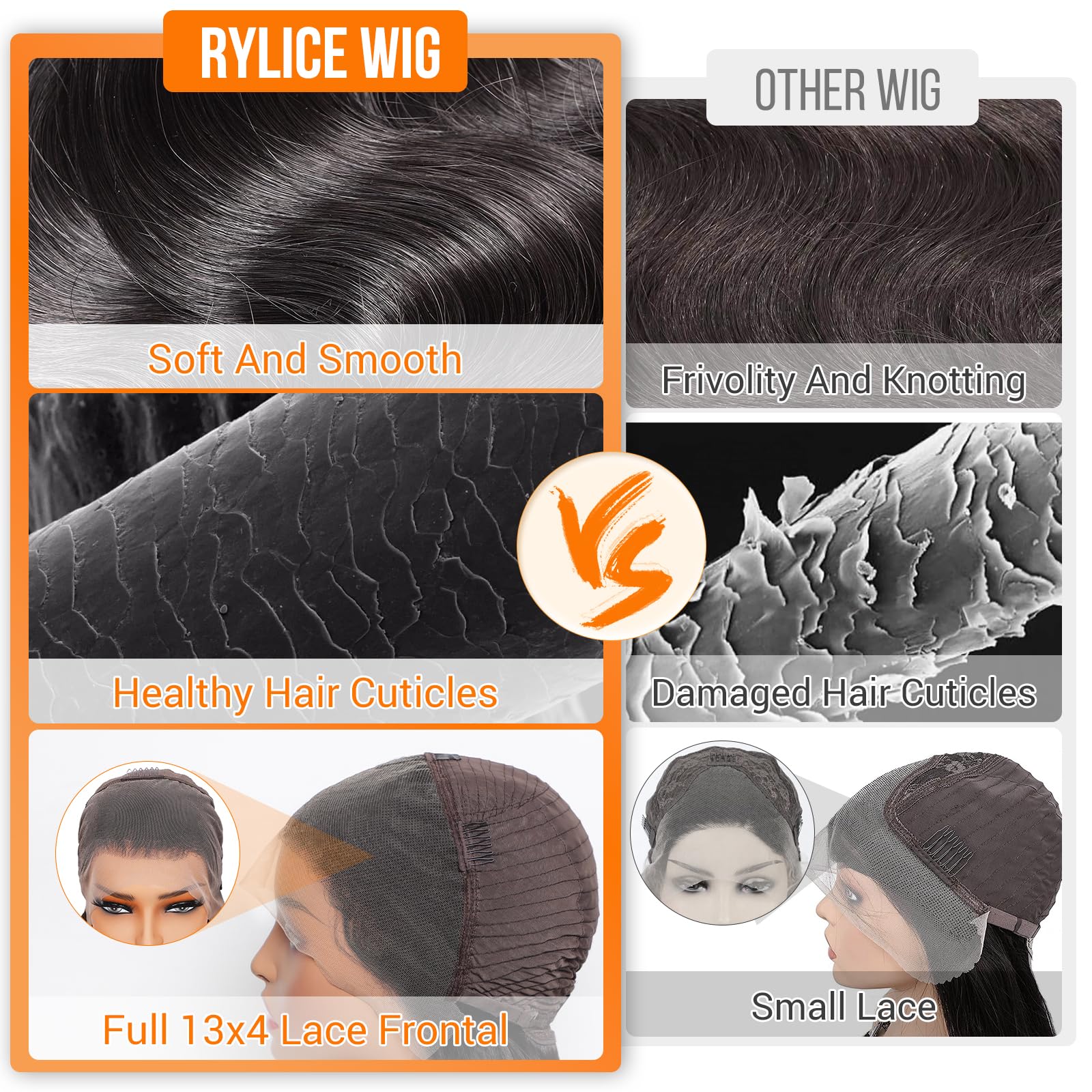 Rylice wig with pre-plucked hairline for natural-looking part