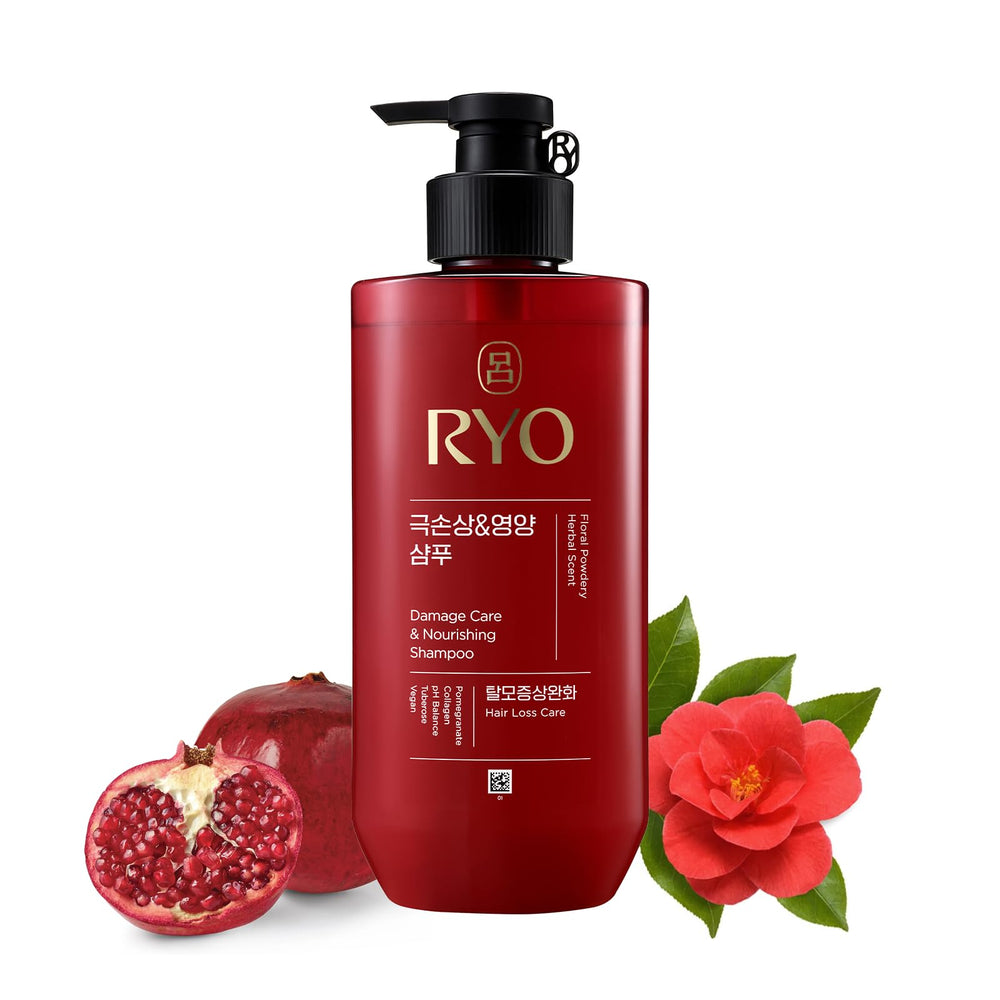 Ryo Damage Care shampoo bottle front shows premium care for damaged hair.
