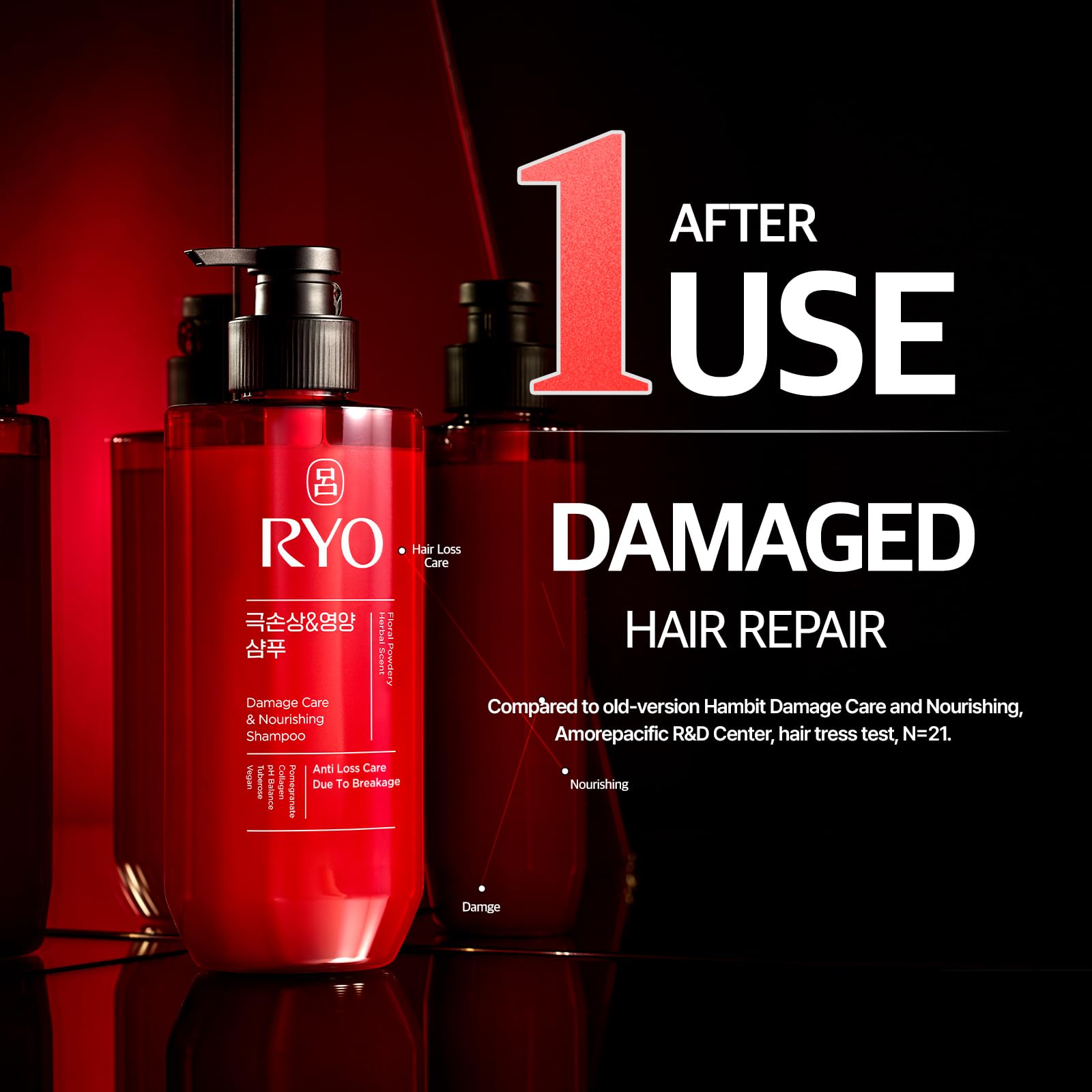 Ryo shampoo texture with rich foam ready to cleanse.