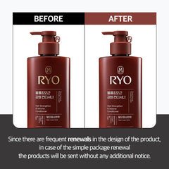 RYO Strengthen & Volume Conditioner bottle back label showing ingredients and benefits