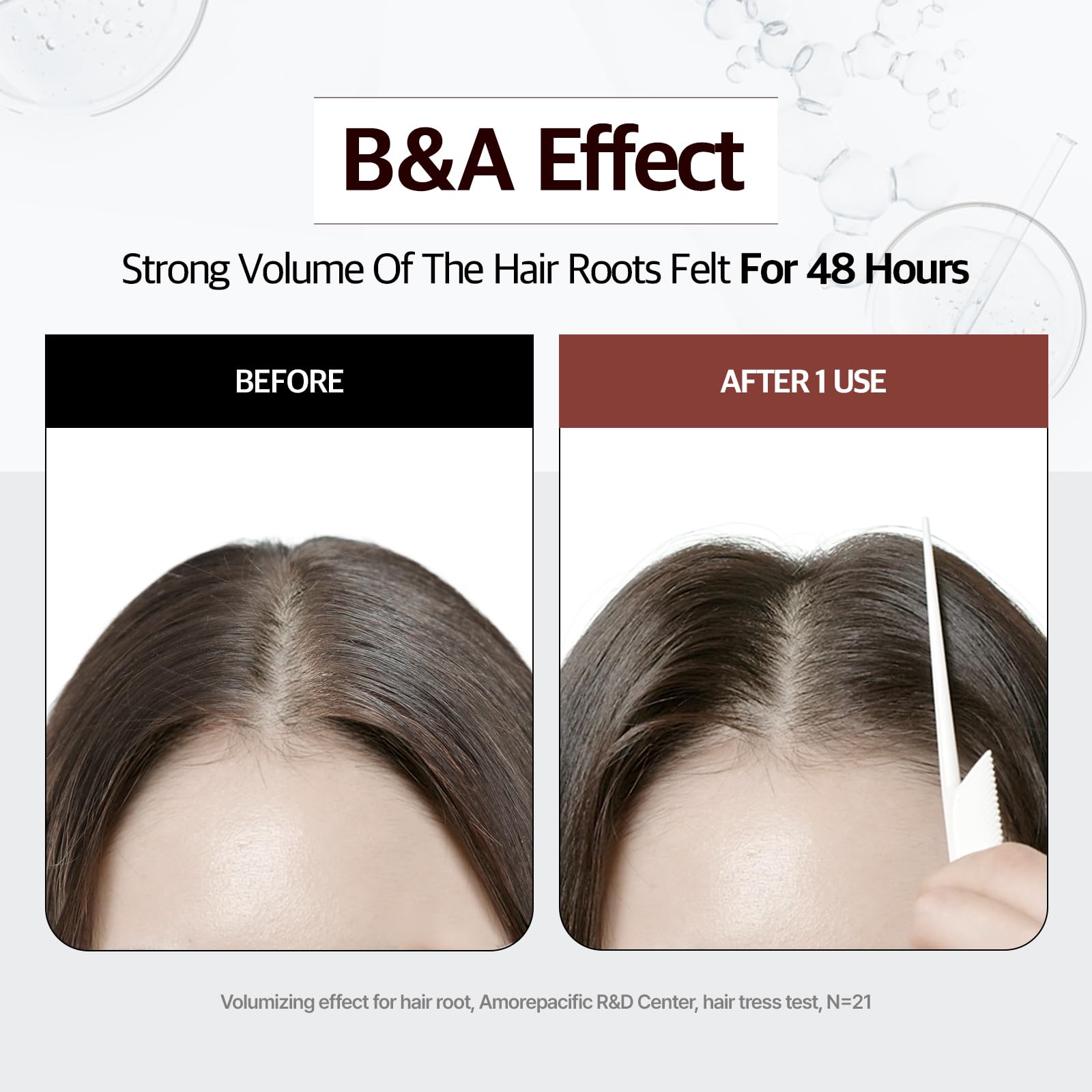 Pouring RYO Strengthen & Volume Shampoo into palm for easy application