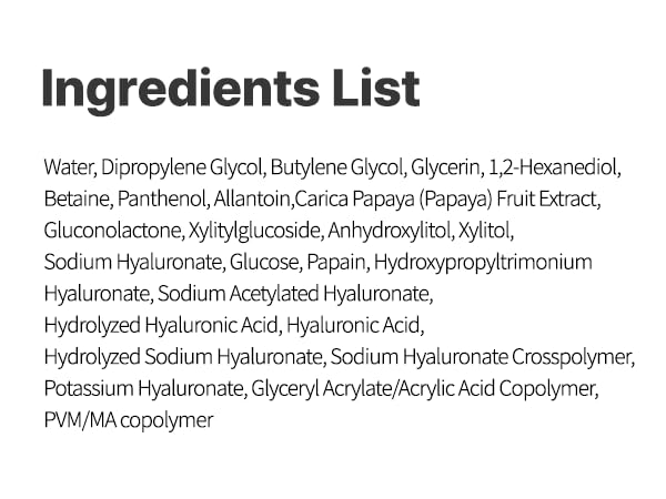 S.NATURE Aqua Oasis Toner ingredient list showing Panthenol and Allantoin