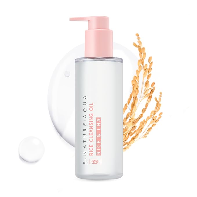 S.NATURE Aqua Rice Cleansing Oil bottle for gentle makeup removal and skin hydration