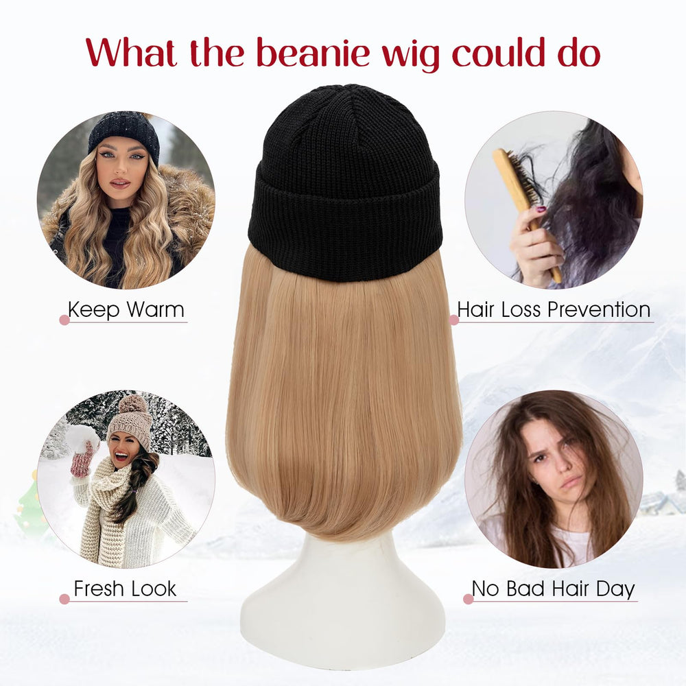 S-noilite beanie wig length 18 inches offers versatile styling options