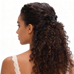 S-SNAIL-OO clip in half-up style provides a polished, easy-to-set hairstyle.