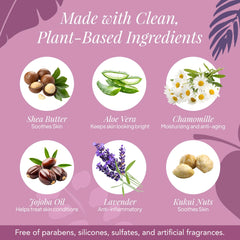 Cream rich in shea butter and jojoba oil for lasting moisture balance.