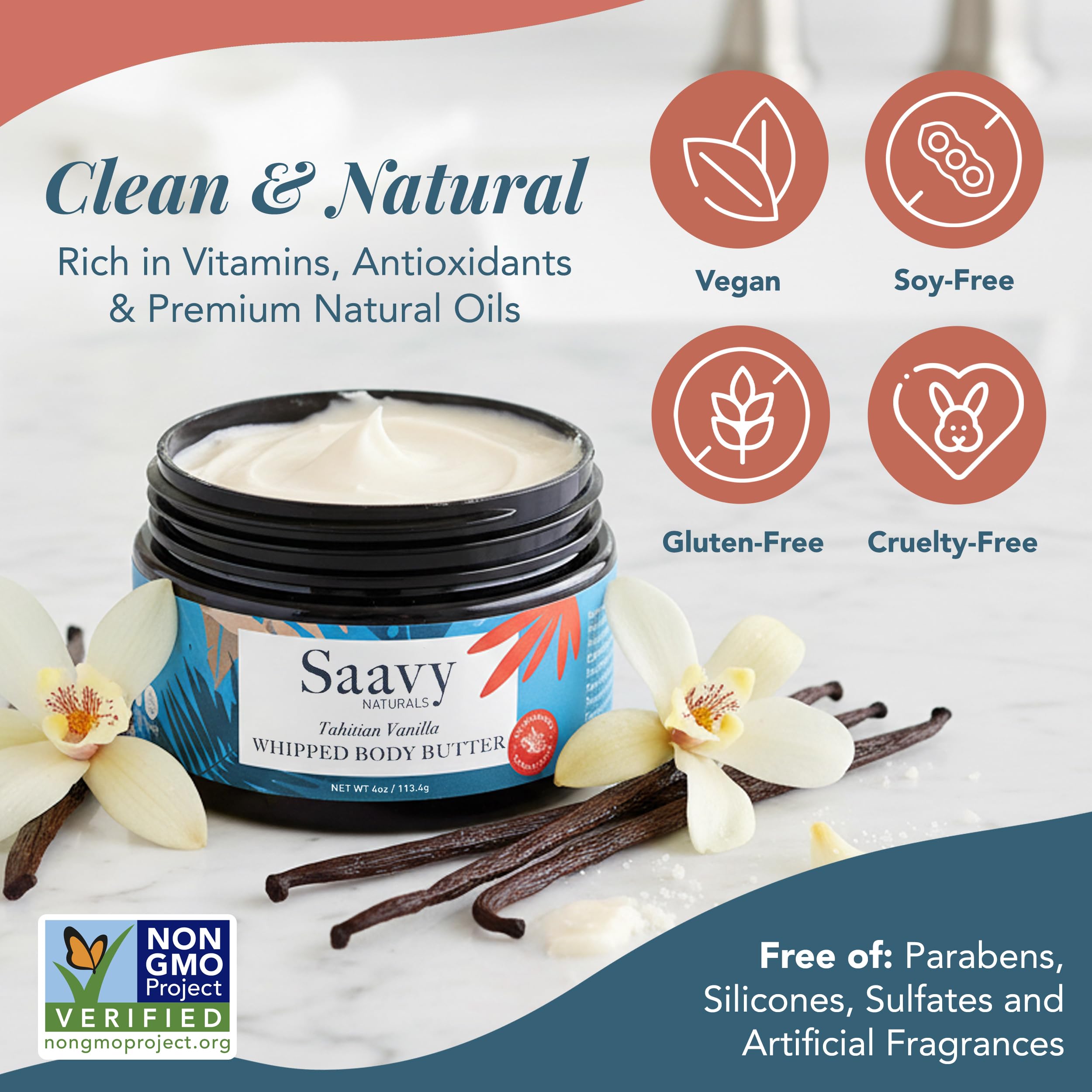 Saavy Naturals Tahitian Vanilla fragrance – natural, subtle aroma for everyday use.