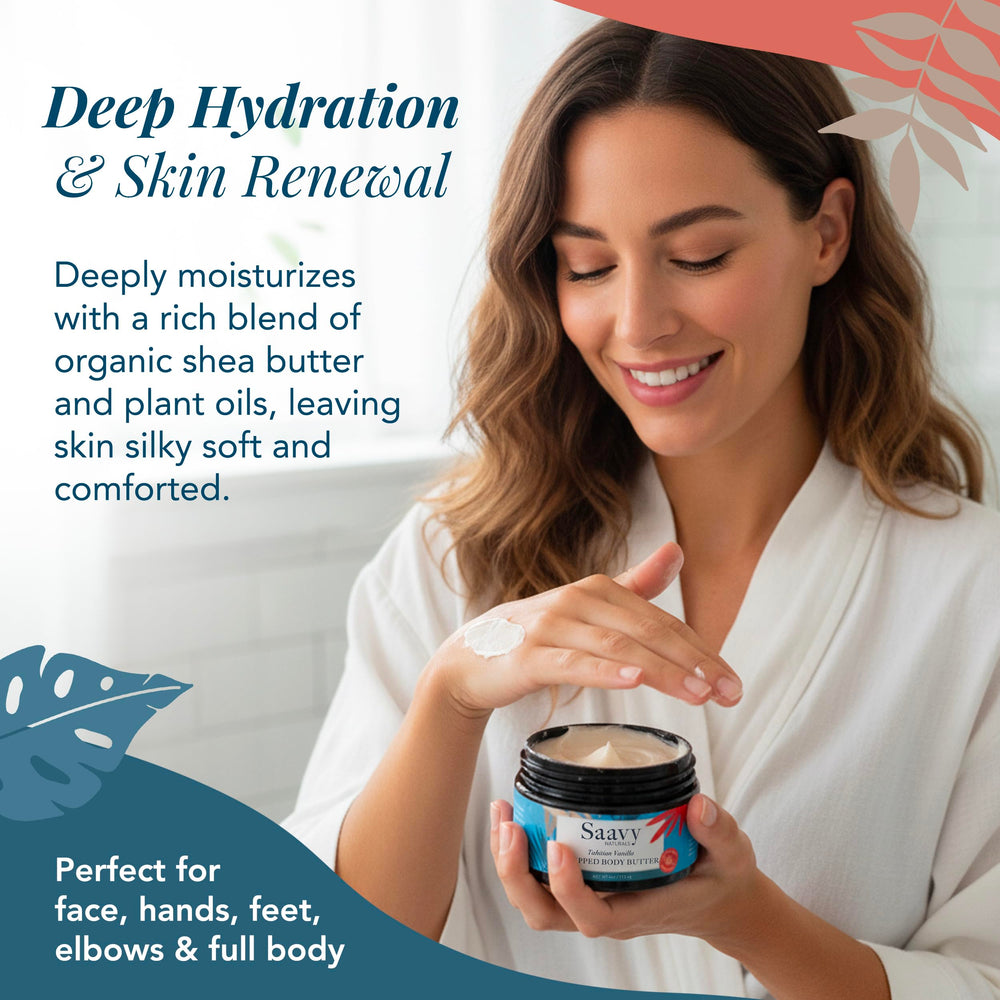 Saavy Naturals texture close-up – velvety cream that absorbs without greasiness.