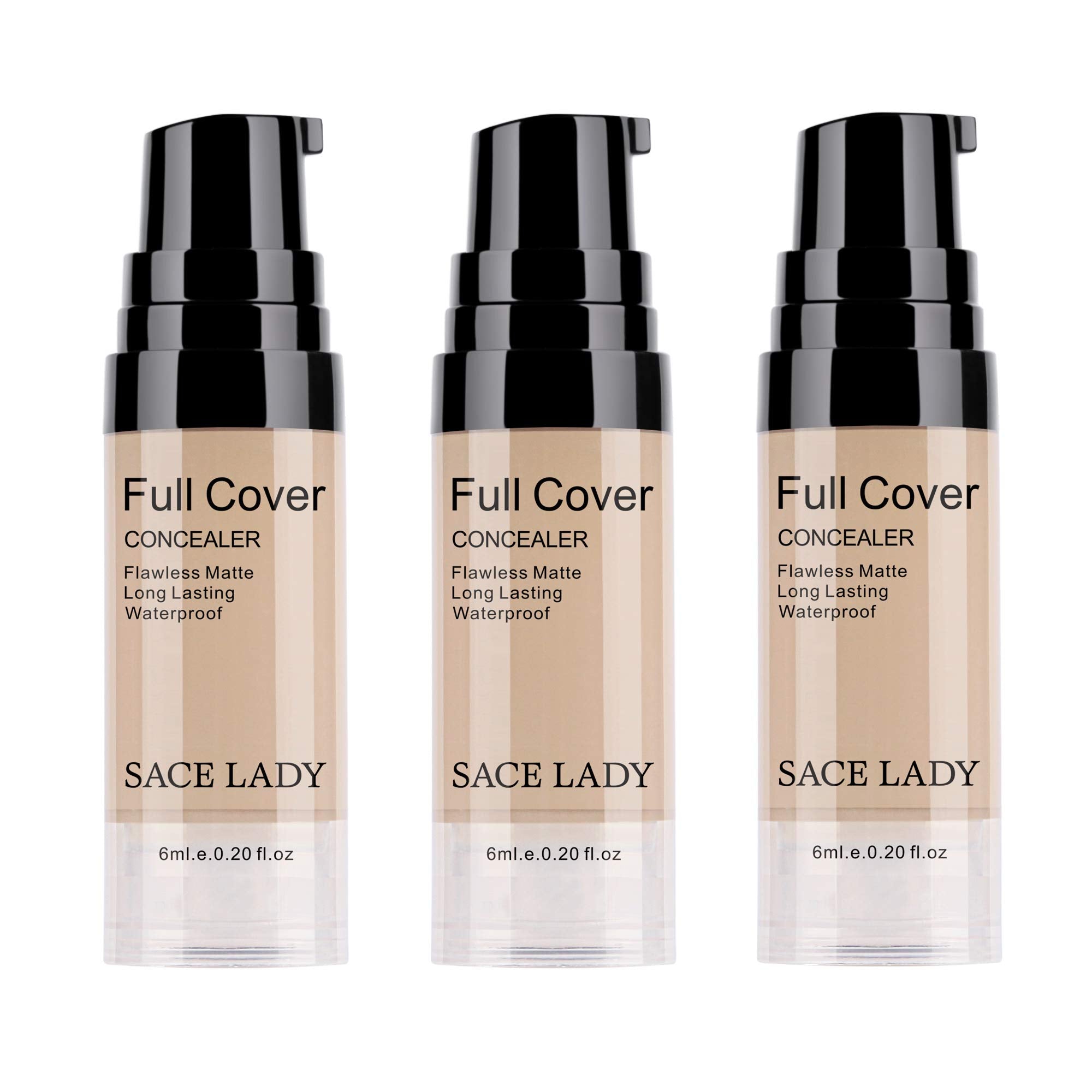 SACE LADY 3-pack concealer tubes for full coverage and a natural look.