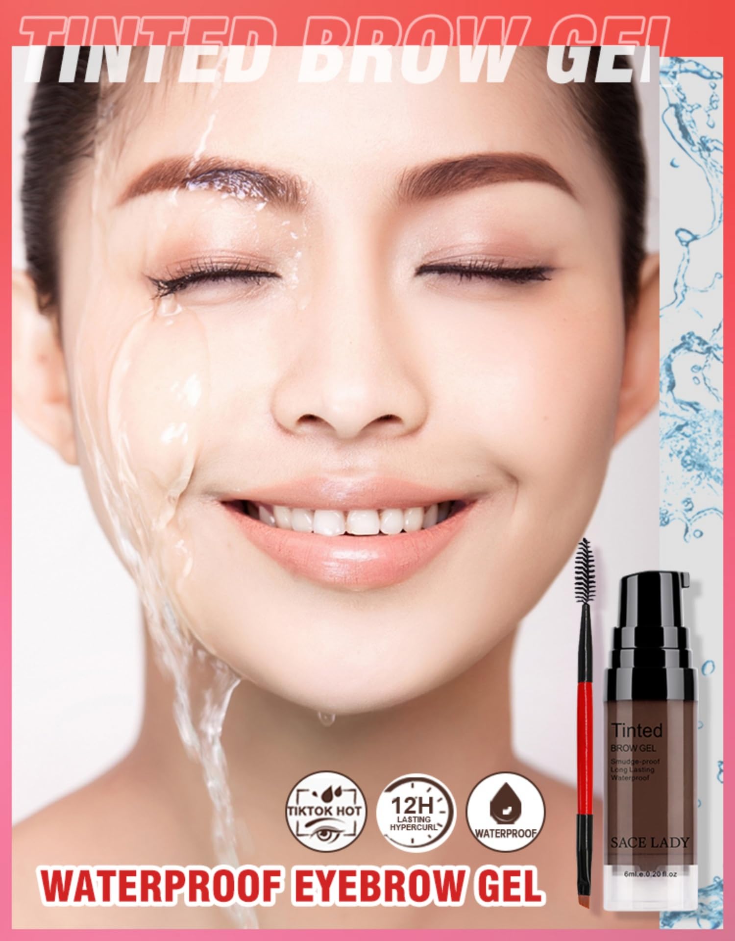SACE LADY ash brown shade swatch for versatile brow matching.