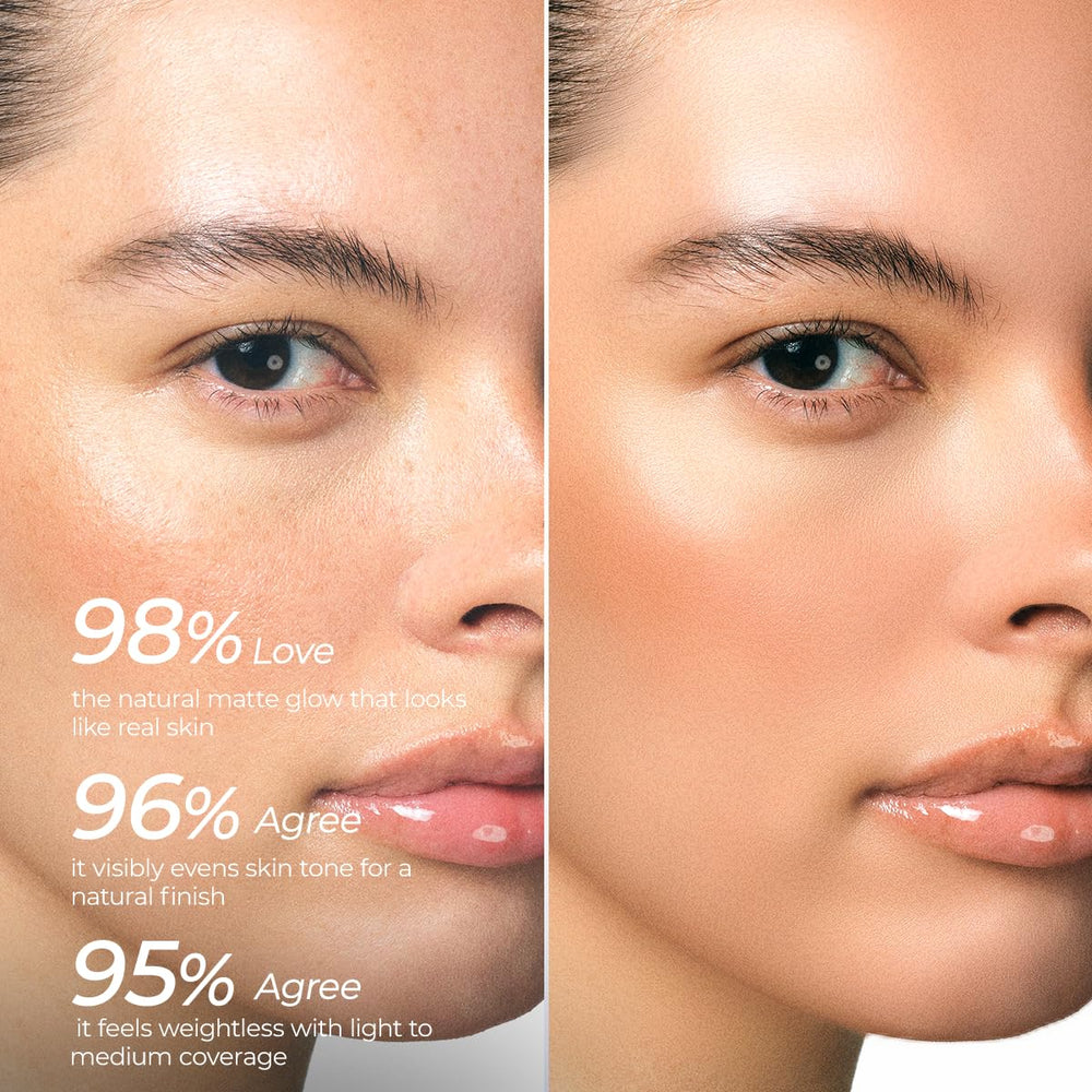 SACE LADY Bare Touch Skin Tint face closeup with smooth, skin-like finish.