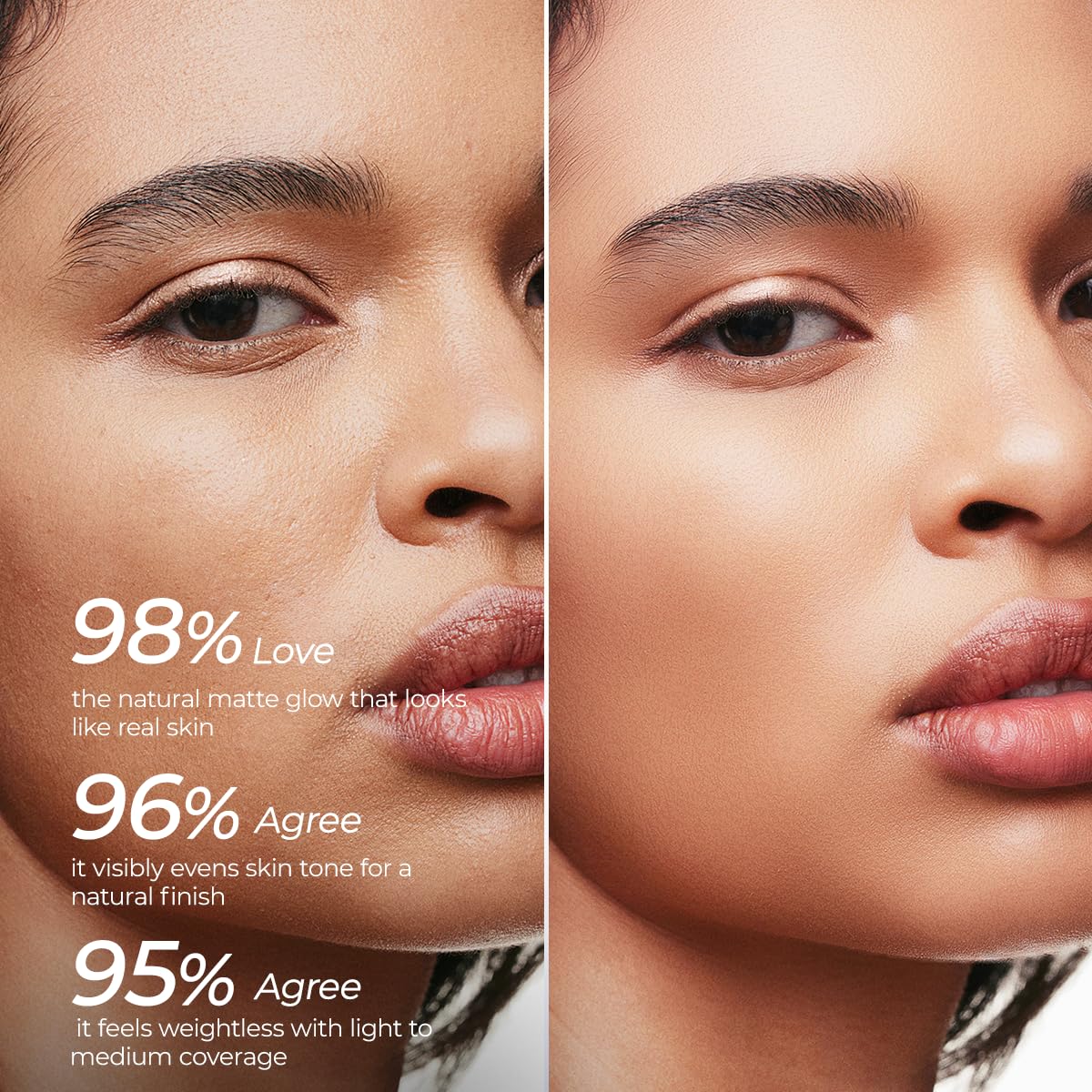 SACE LADY Bare Touch natural matte glow finish on skin for everyday radiance