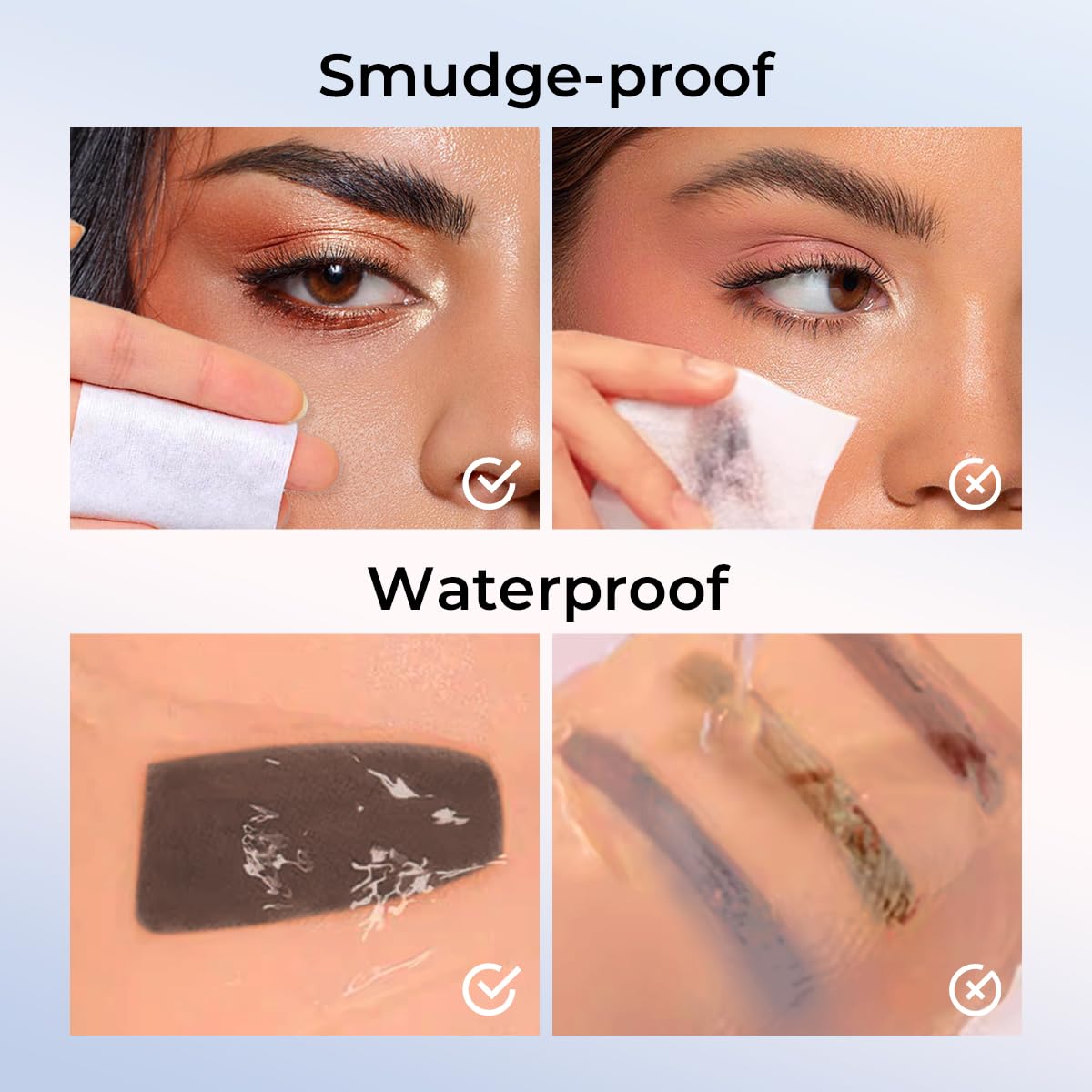 Swatches show light to dark brown shades for a precise match.