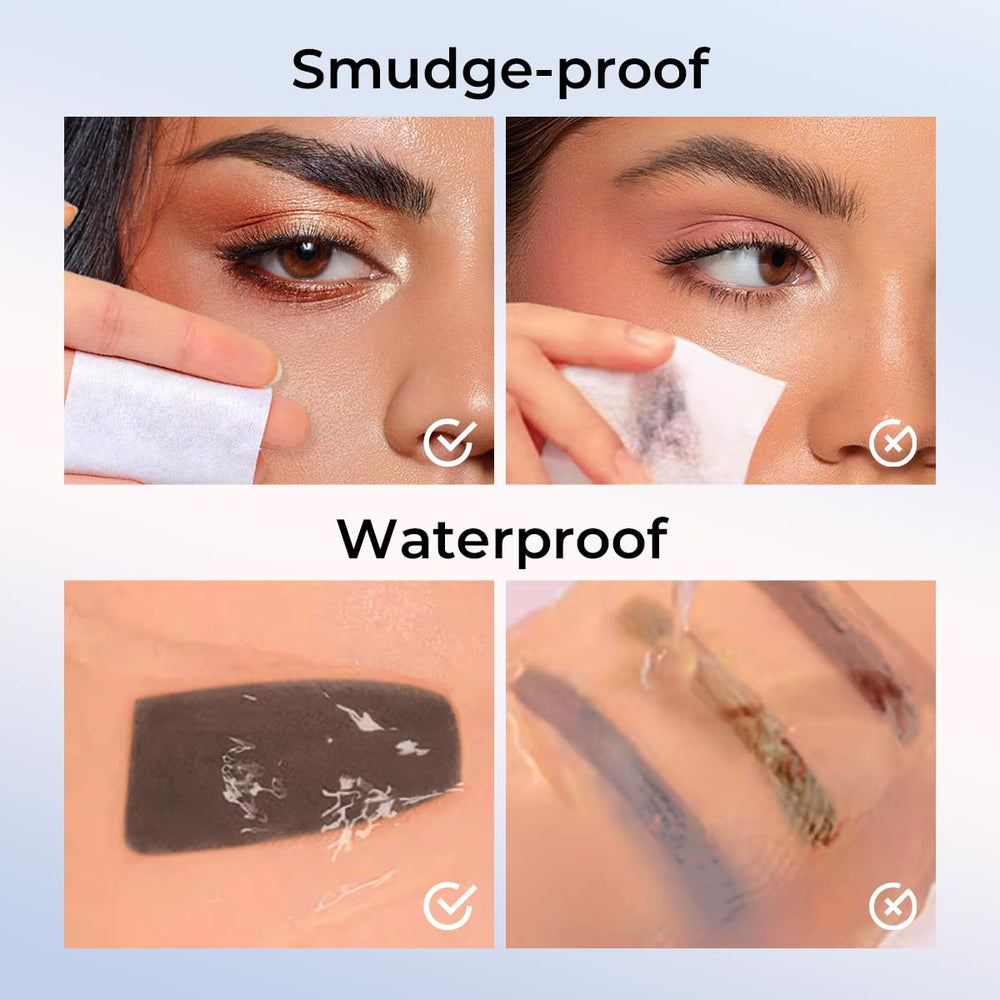 Swatches show light to dark brown shades for a precise match.