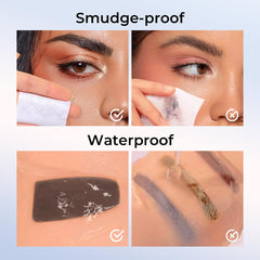 Swatches show light to dark brown shades for a precise match.