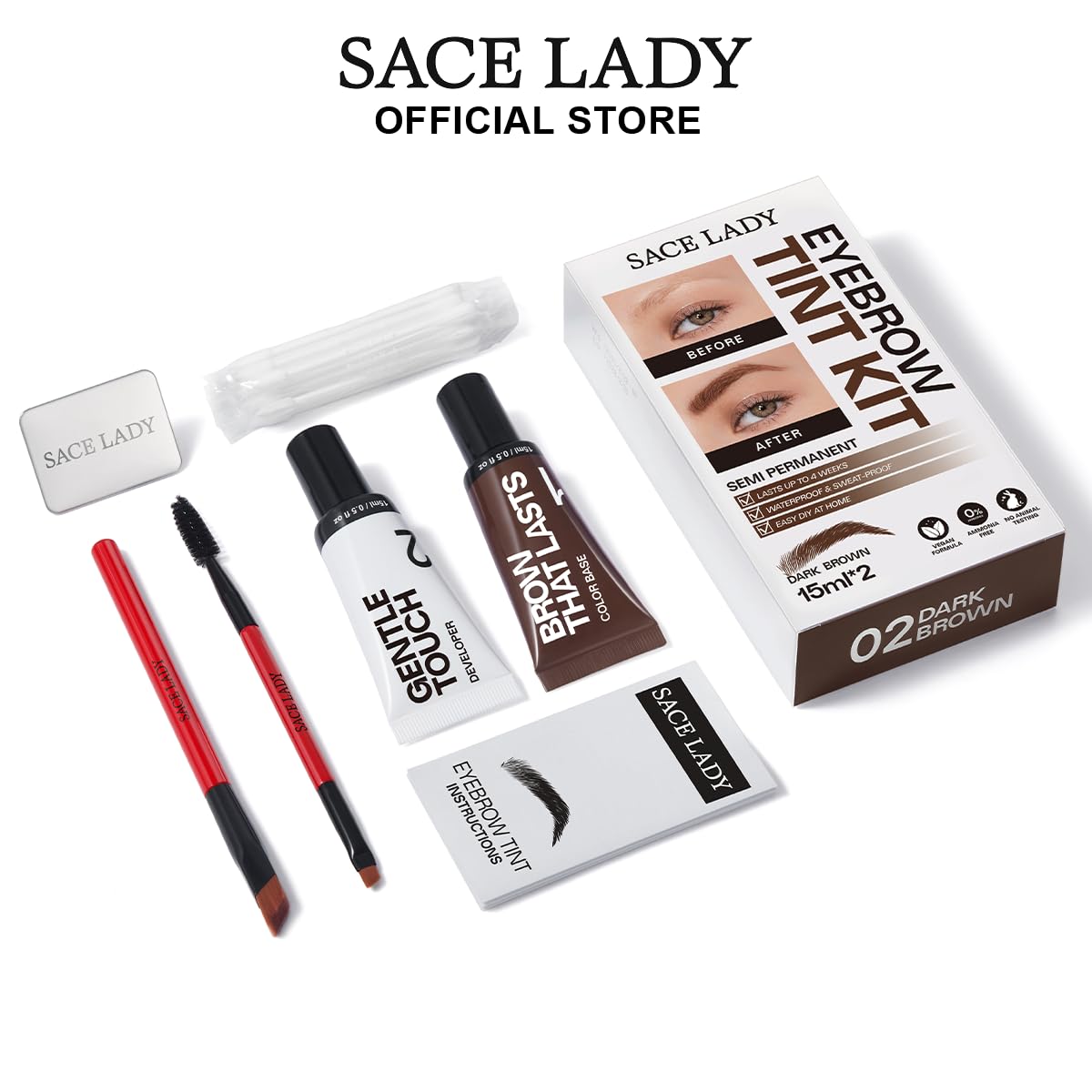 SACE LADY cotton swabs for clean precise application.