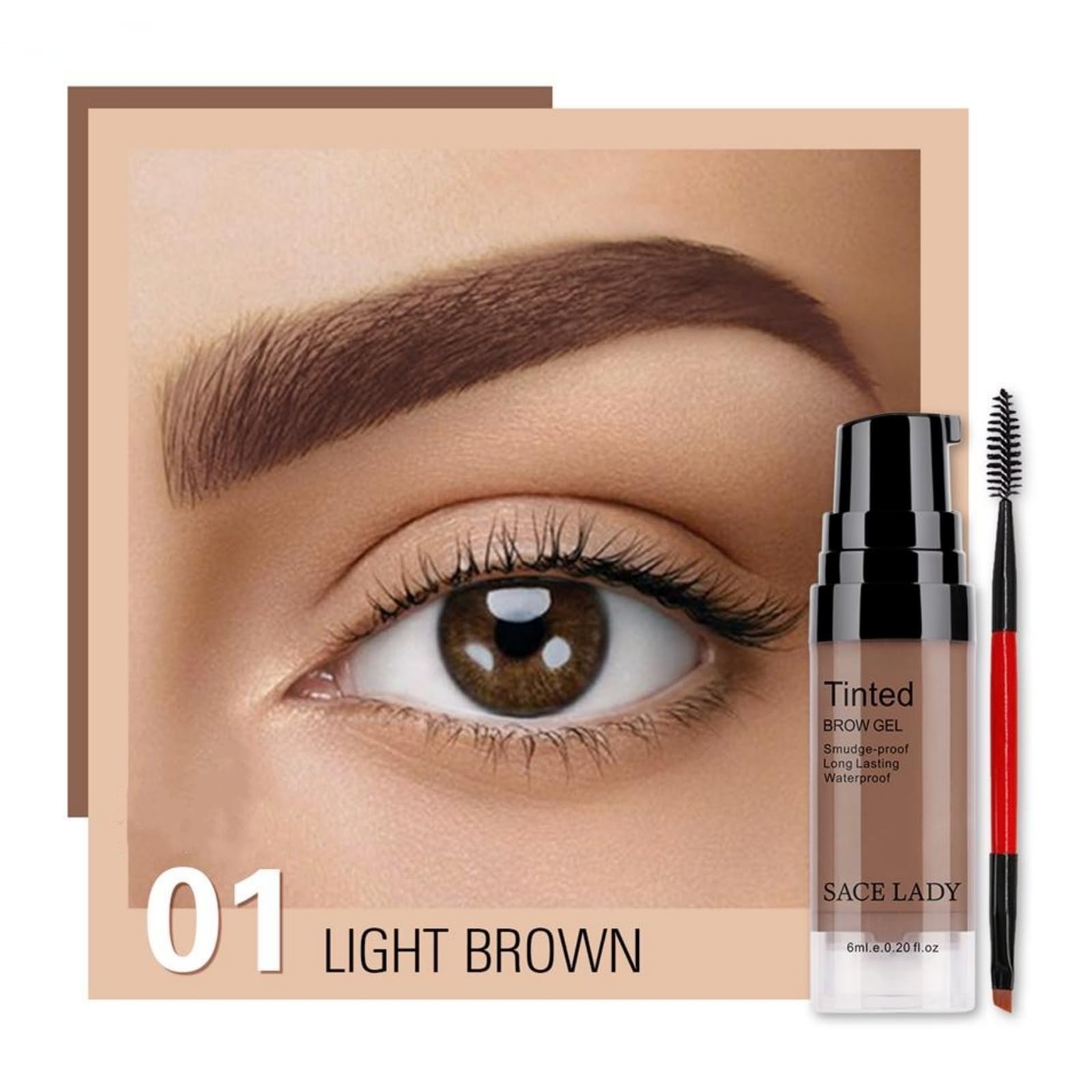 SACE LADY brow gel precision brush close-up for precise application