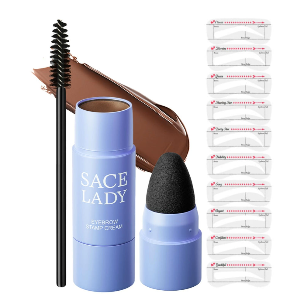 SACE LADY eyebrow stamp kit with 10 stencils for quick natural arches.