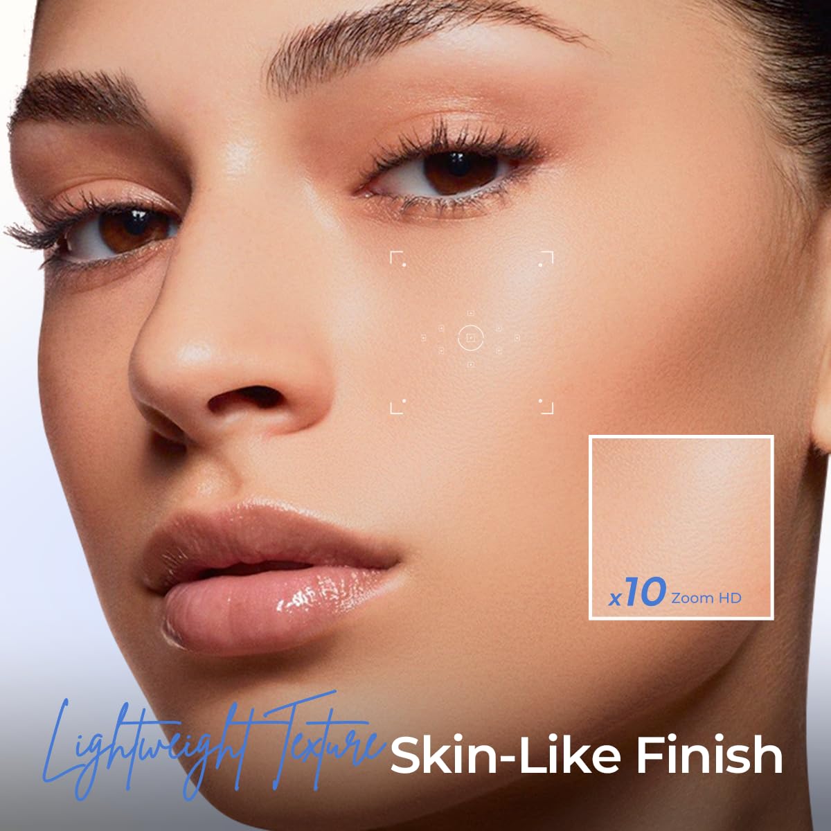 SACE LADY hyaluronic acid hydration detail visible on close up cheek.