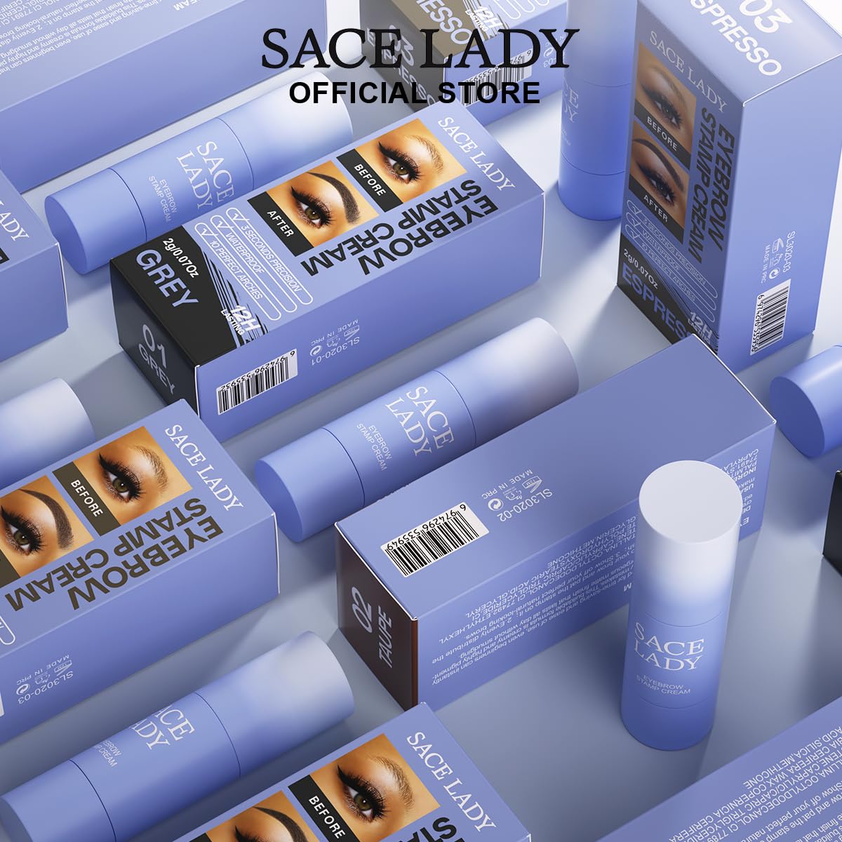 Compact packaging suitable for travel and touch-ups.