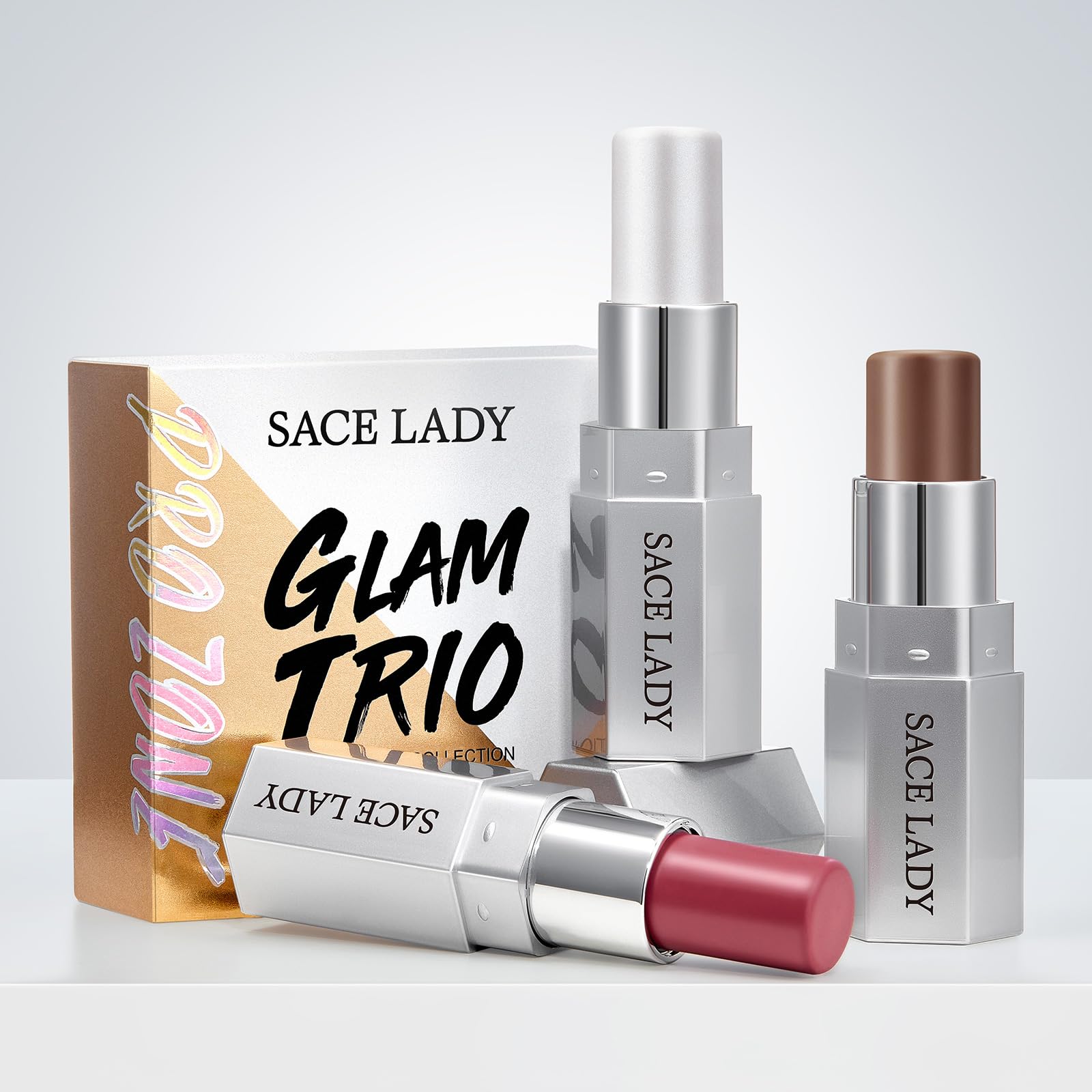 SACE LADY contour stick final look with soft matte finish