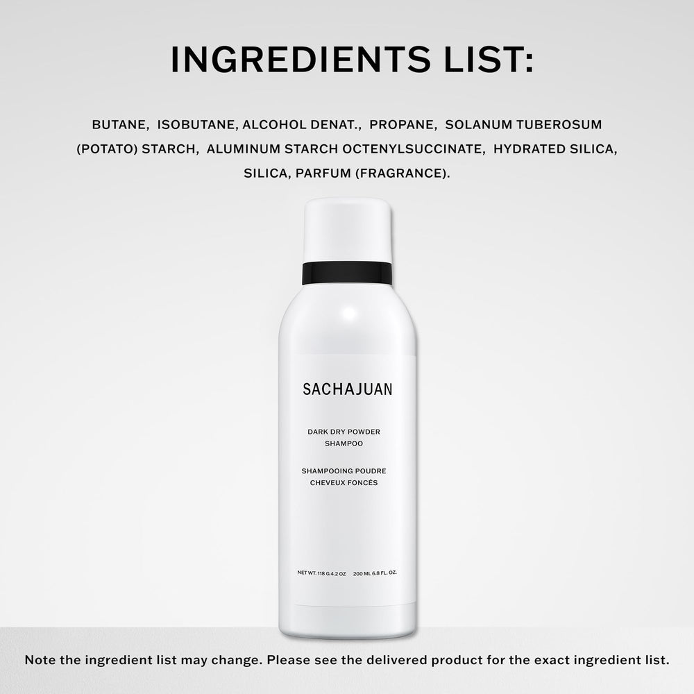 SACHAJUAN Dark Dry Powder Shampoo shake well before use for best results.