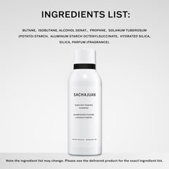 SACHAJUAN Dark Dry Powder Shampoo shake well before use for best results.