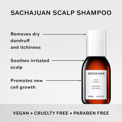 SACHAJUAN foam close-up highlights gentle lather for soothing hair.