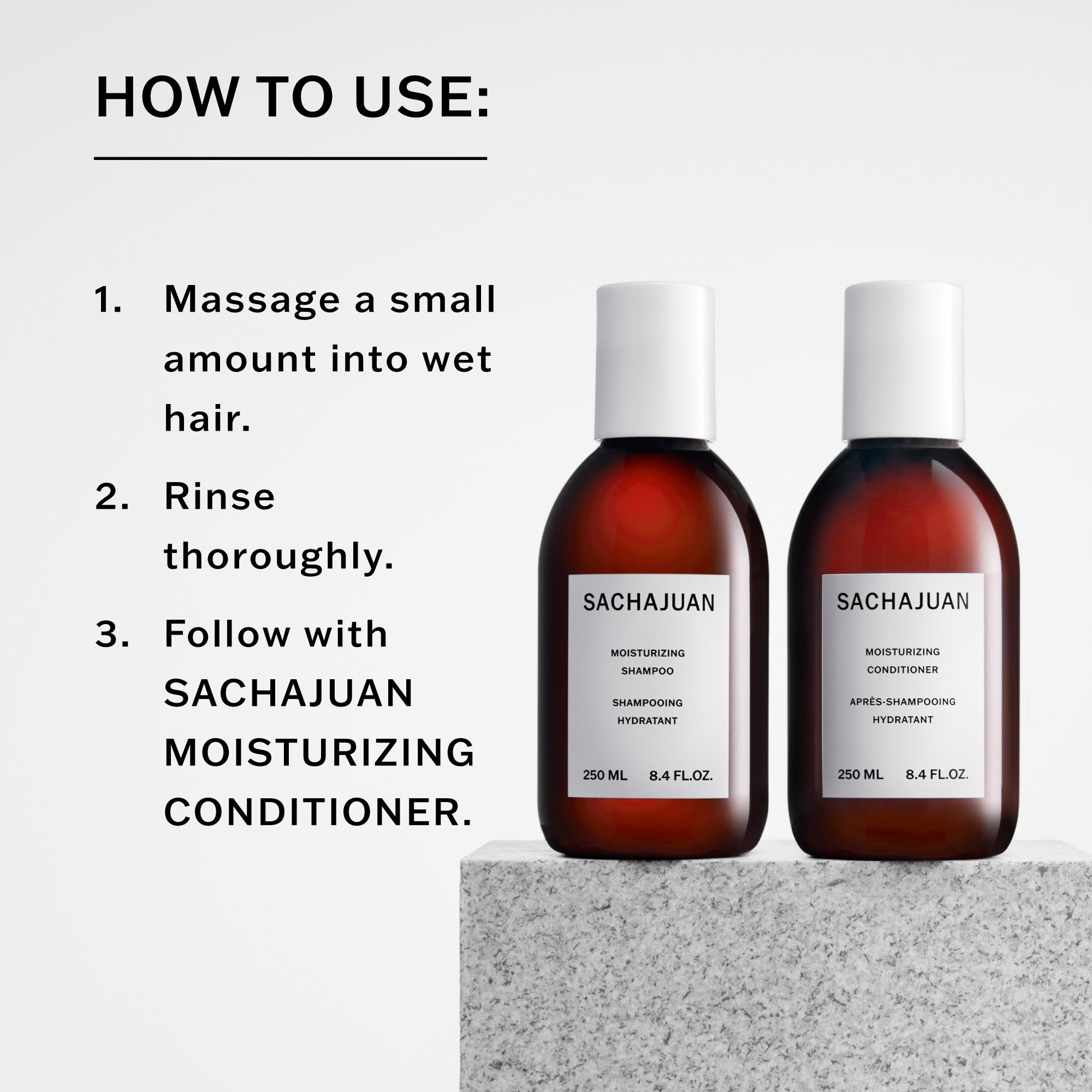 SACHAJUAN Moisturizing Shampoo argan oil swatch highlighting deep moisture.