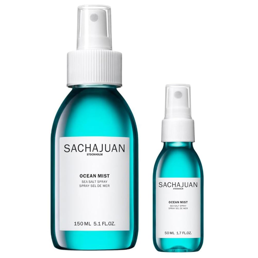 SACHAJUAN Ocean Mist bottle front showing lightweight texture for natural beachy waves.