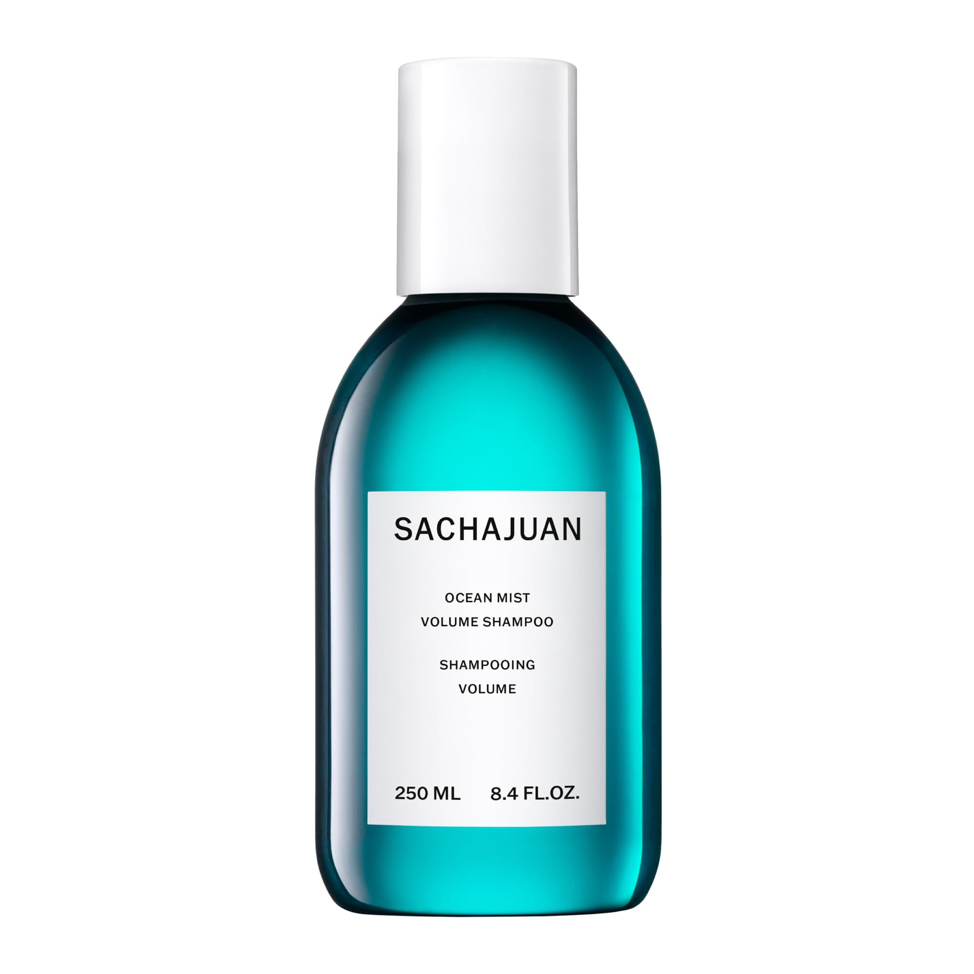 SACHAJUAN Ocean Mist Volume Shampoo bottle front with airy lift potential.
