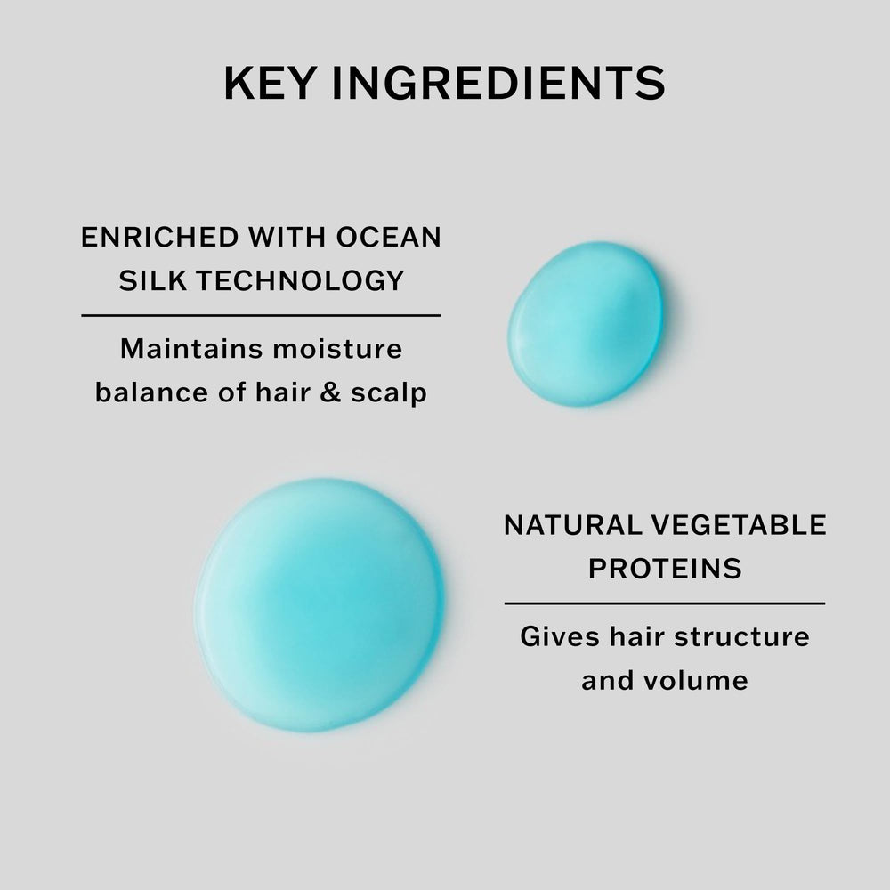SACHAJUAN Ocean Mist Volume Shampoo massaged into wet hair for lift.
