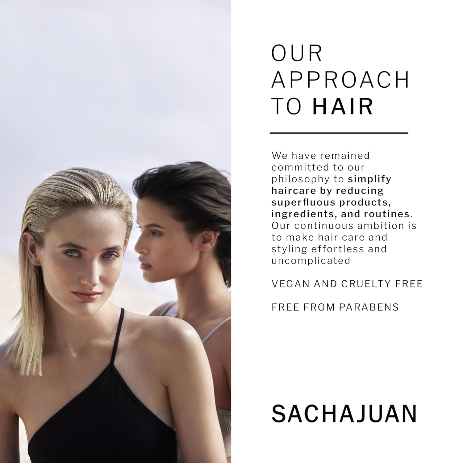 SACHAJUAN Silky hair texture after use indicates frizz control.