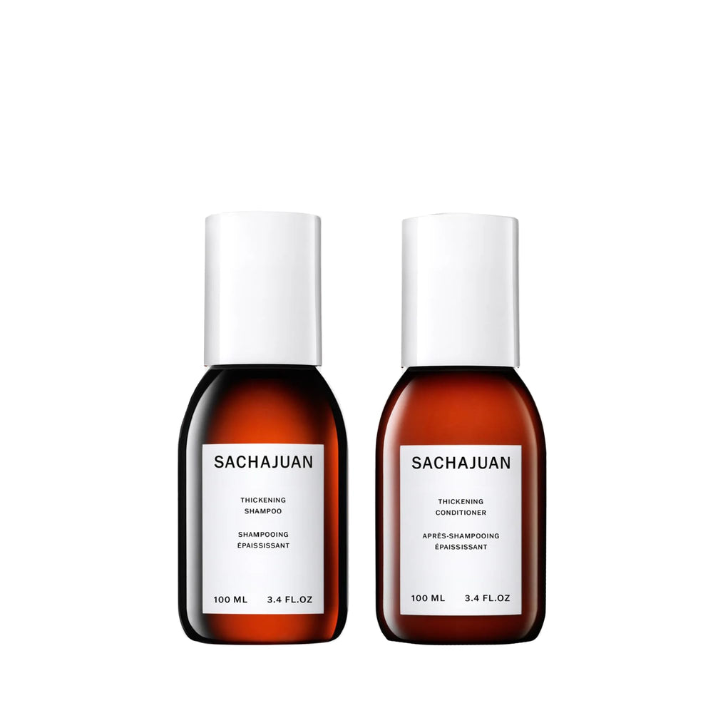 SACHAJUAN Thickening Shampoo bottle delivers lightweight volume for fine hair