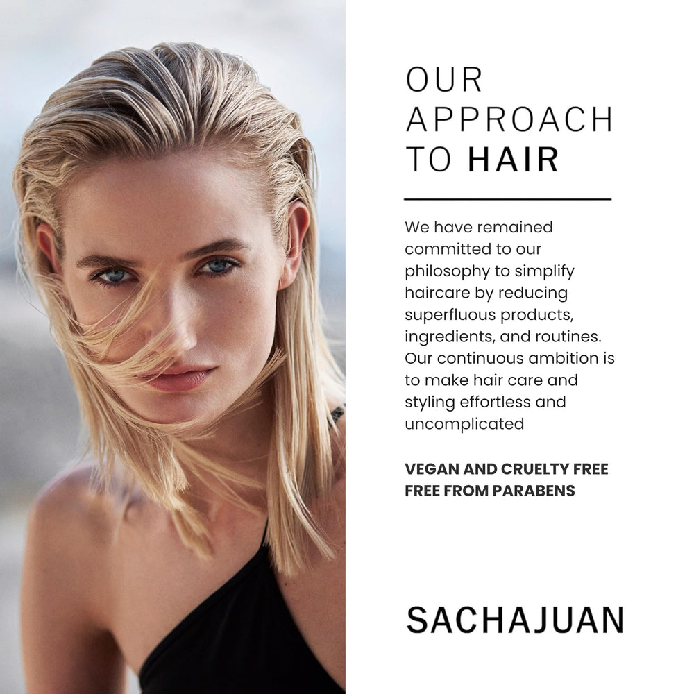 SACHAJUAN vegan, paraben-free badge supports clean beauty