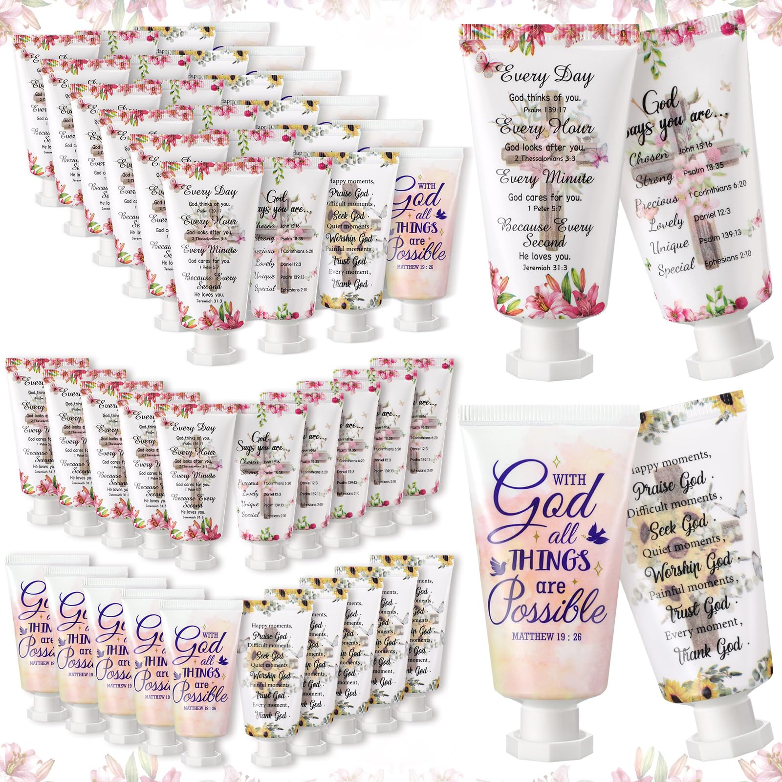 Sacubee Bible verse hand cream cross style compact tube for daily moisture