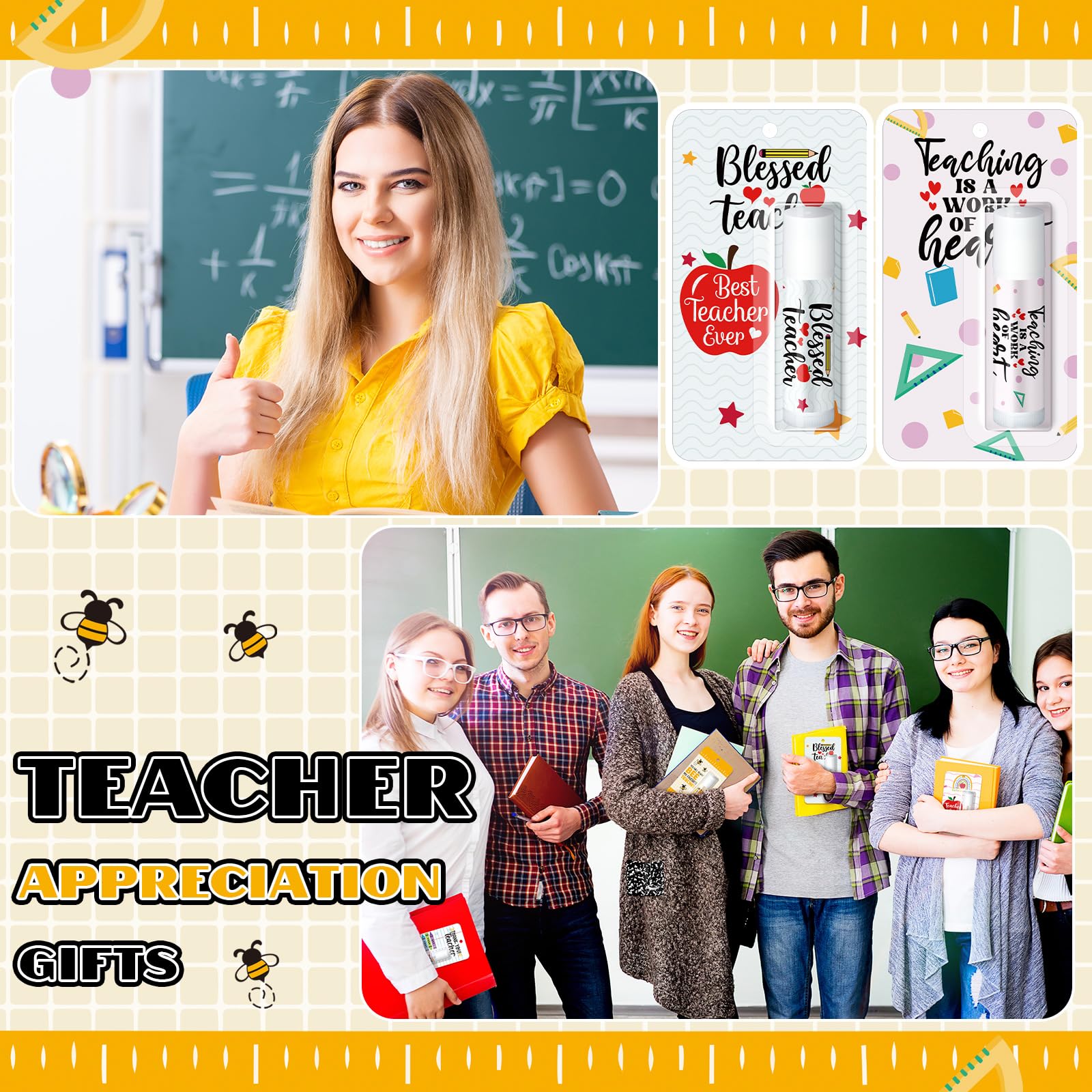 Sacubee bulk gift set of lip balms for teachers and staff.