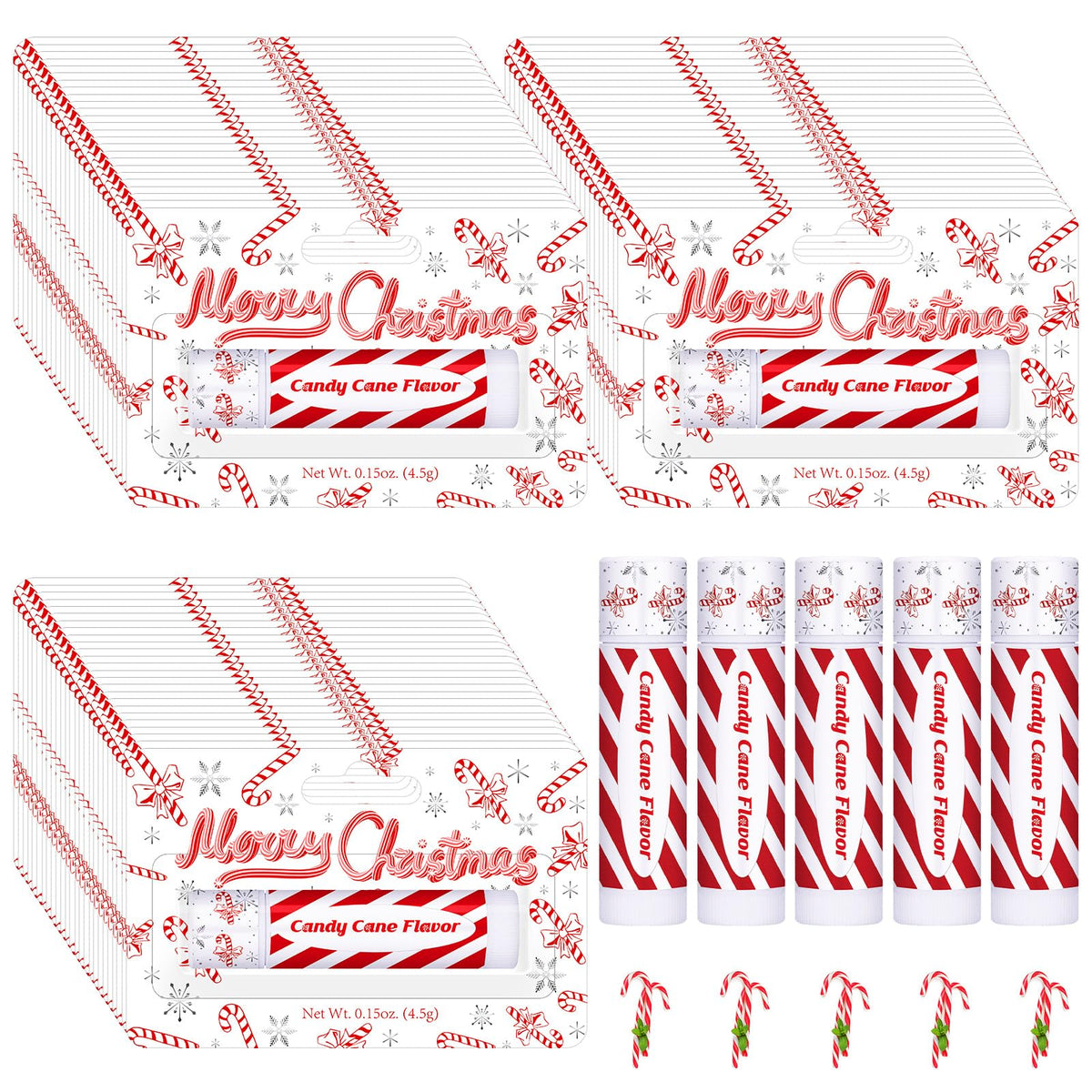 Sacubee Christmas Lip Balms 75-pack for stockings and parties, adding festive moisture and flavor.