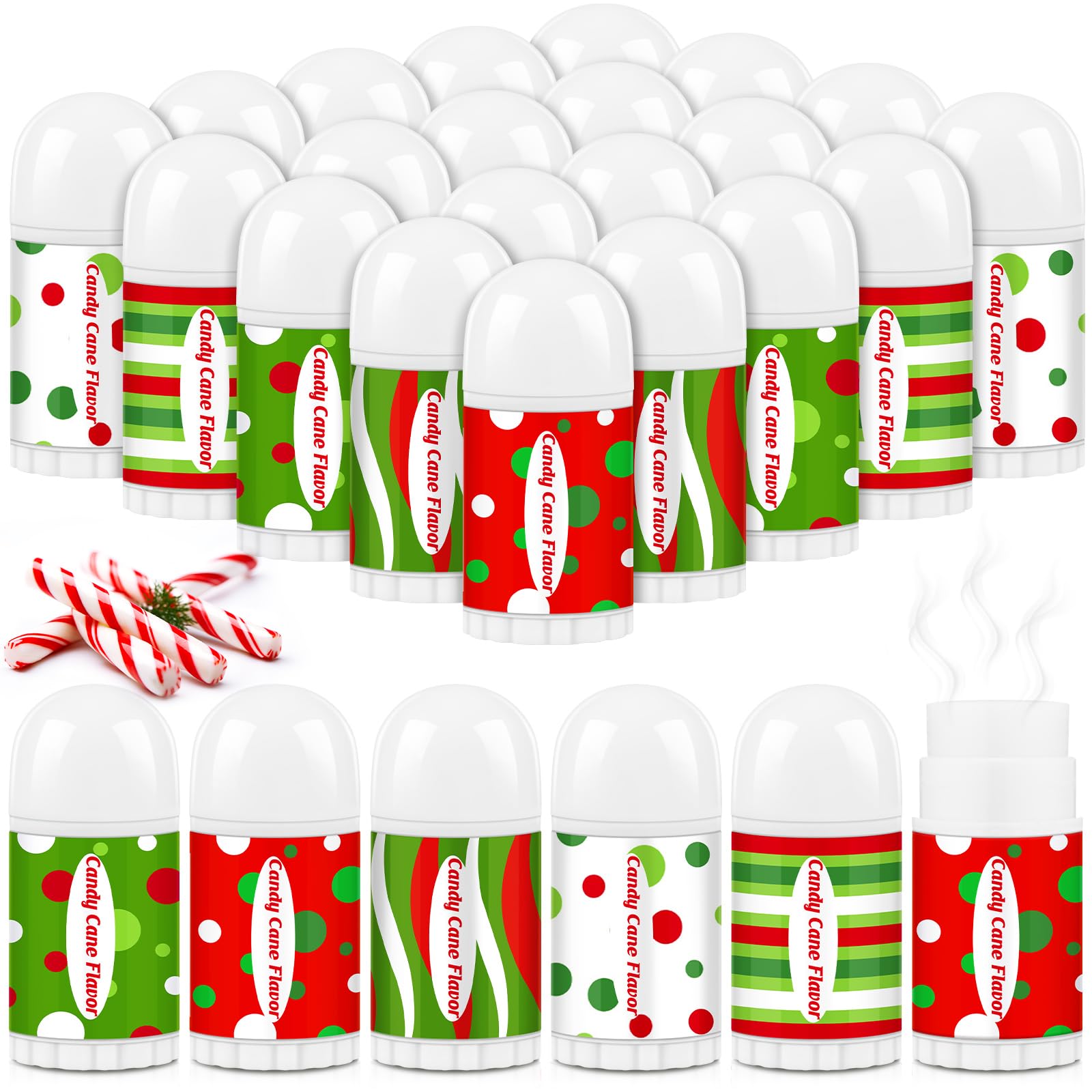 Sacubee Christmas lip balm bulk pack peppermint flavor for gifting.