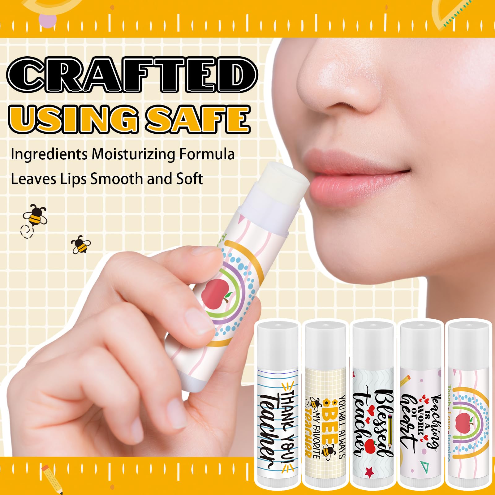 Sacubee individually wrapped lip balm ideal for gifting.