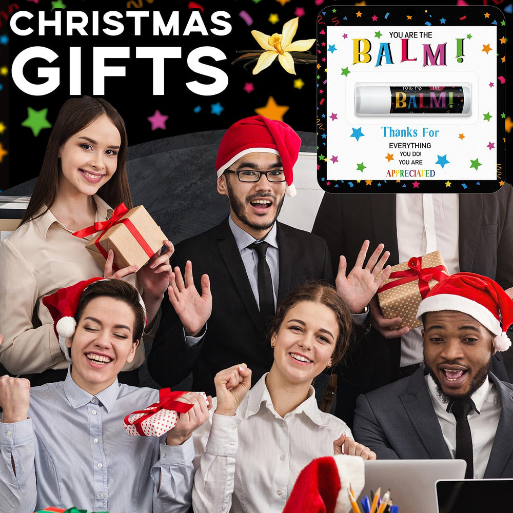 Sacubee lip balm, office or classroom gift-ready setup for team appreciation.