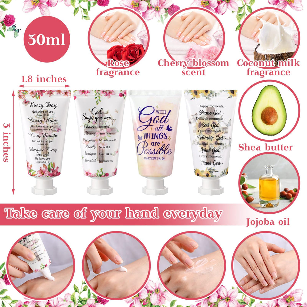 Sacubee travel-size hand cream with verses for on-the-go care