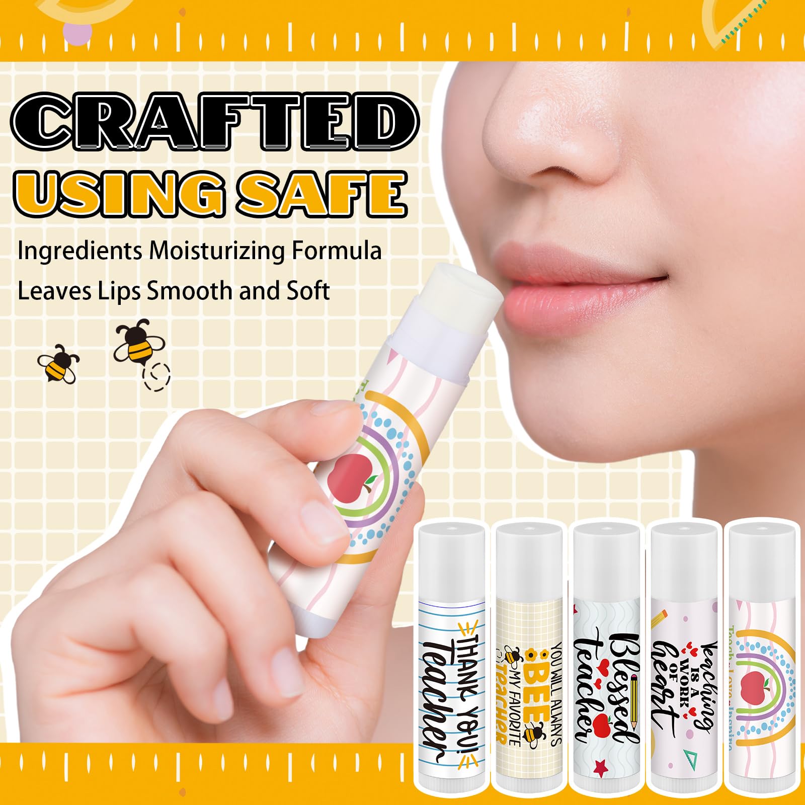 Sacubee moisturizing lip care with beeswax for daily use
