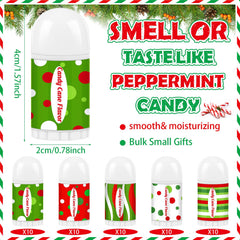 Sacubee peppermint candy lip balm with smooth glide for dry lips.